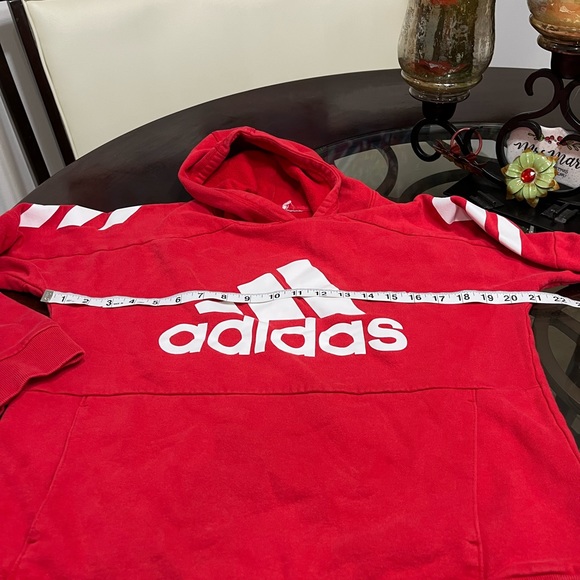 - - - - Adidas Unisex sweatshirt & hoodies red, used in good condition. - Picture 6 of 6